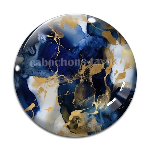 Cabochon effet marbre, cabochon résine - ou verre rond différente taille