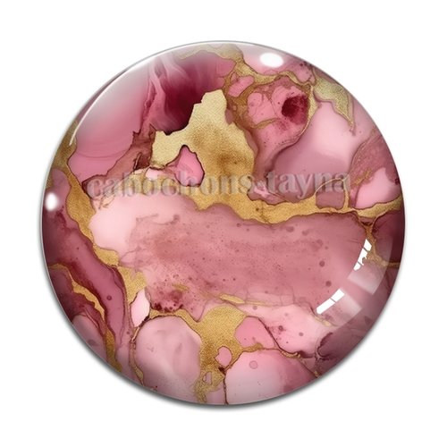 Cabochon effet marbre, cabochon résine - ou verre rond différente taille