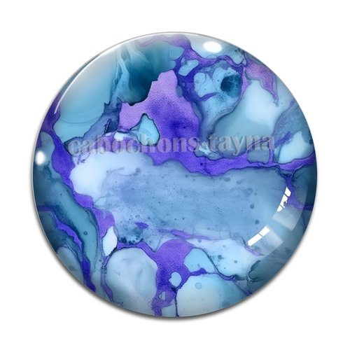 Cabochon effet marbre, cabochon résine - ou verre rond différente taille