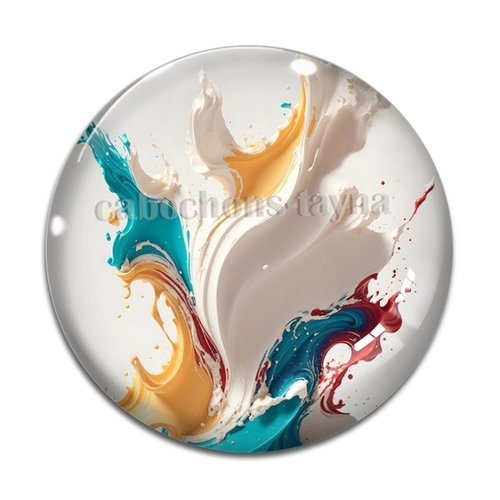 Cabochon effet marbre, cabochon résine - ou verre rond différente taille