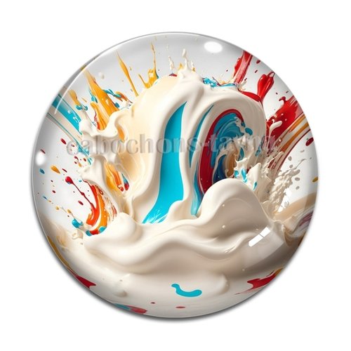 Cabochon effet marbre, cabochon résine - ou verre rond différente taille