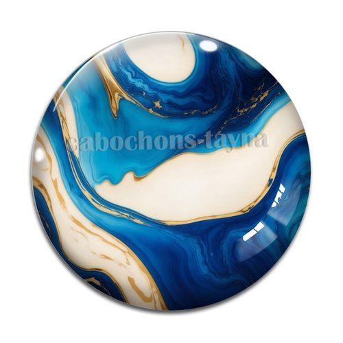 Cabochon effet marbre, cabochon résine - ou verre rond différente taille
