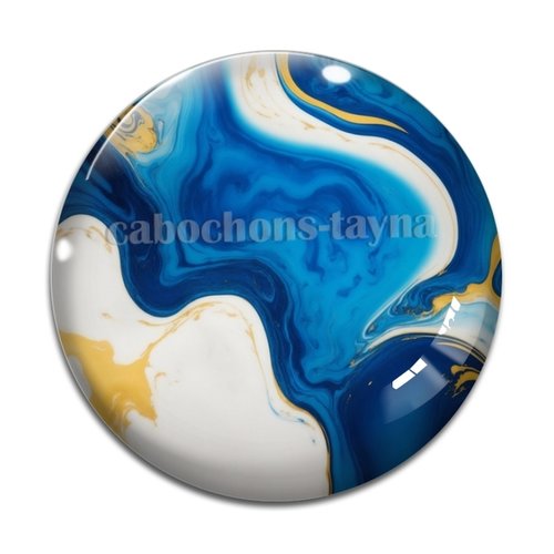 Cabochon effet marbre, cabochon résine - ou verre rond différente taille