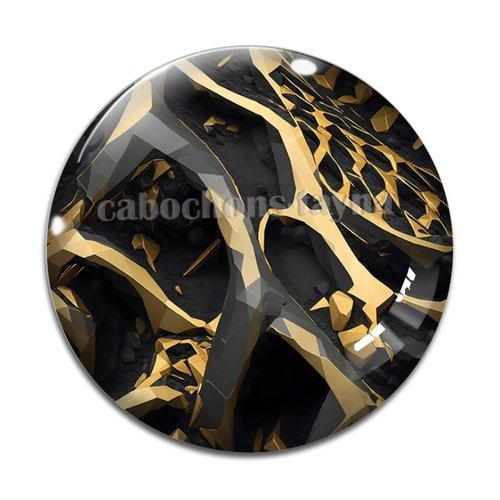 Cabochon géométrique effet marbre, cabochon résine - ou verre rond différente taille