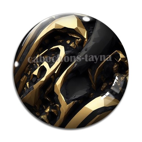 Cabochon géométrique effet marbre, cabochon résine - ou verre rond différente taille