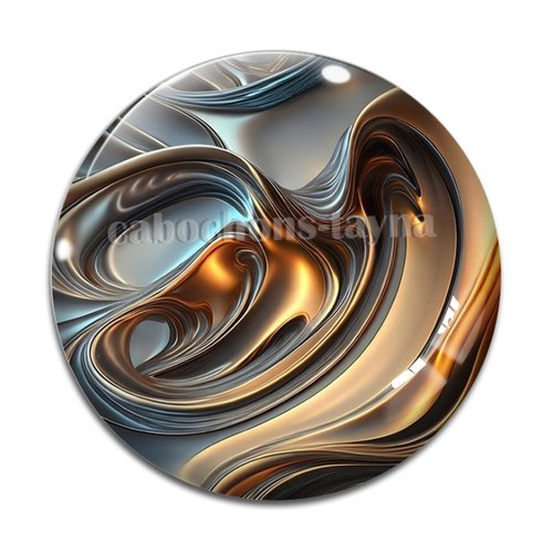 Cabochon effet marbre, cabochon résine - ou verre rond différente taille