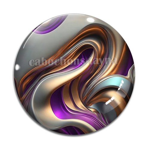 Cabochon effet marbre, cabochon résine - ou verre rond différente taille