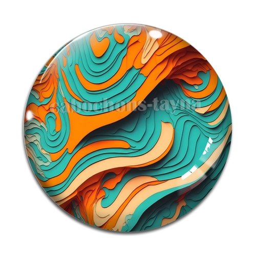Cabochon effet marbre, cabochon résine - ou verre rond différente taille