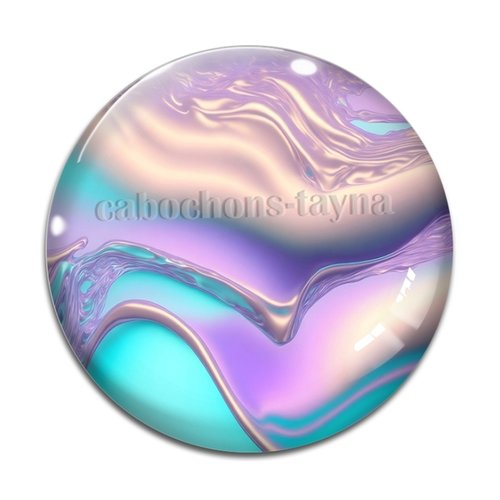 Cabochon effet marbre, cabochon résine - ou verre rond différente taille