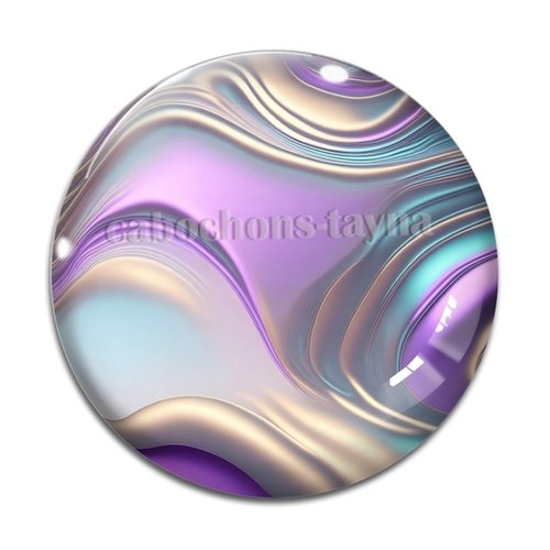 Cabochon effet marbre, cabochon résine - ou verre rond différente taille
