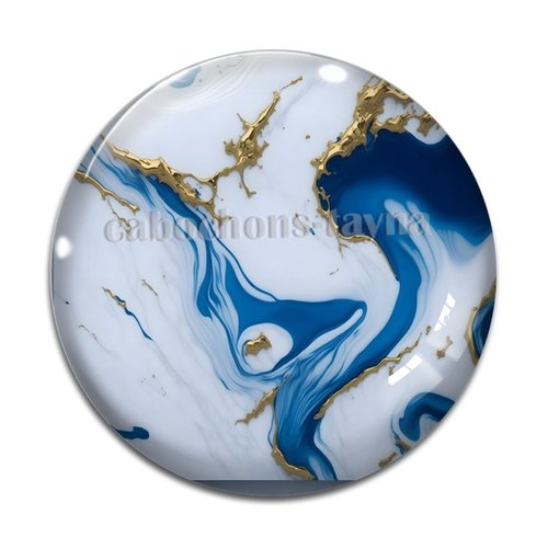 Cabochon effet marbre, cabochon résine - ou verre rond différente taille