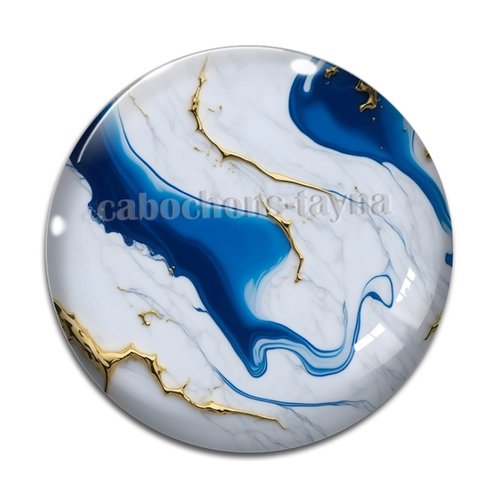 Cabochon effet marbre, cabochon résine - ou verre rond différente taille