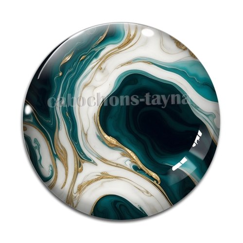 Cabochon effet marbre, cabochon résine - ou verre rond différente taille