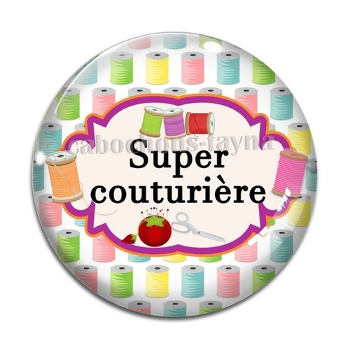 Cabochon super couturière, cabochon résine - ou verre rond différente taille