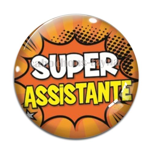 Cabochon super assistante, cabochon résine - ou verre rond différente taille