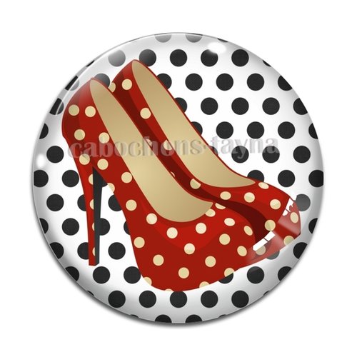 Cabochon chaussure, cabochon résine - ou verre rond différente taille