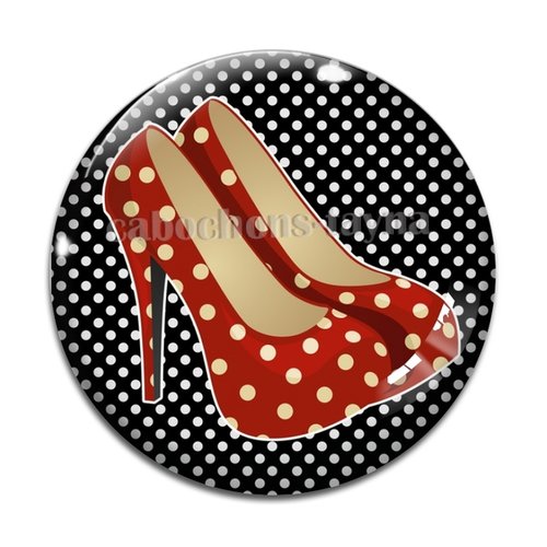 Cabochon chaussure, cabochon résine - ou verre rond différente taille