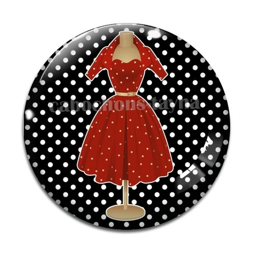 Cabochon robe, cabochon résine - ou verre rond différente taille