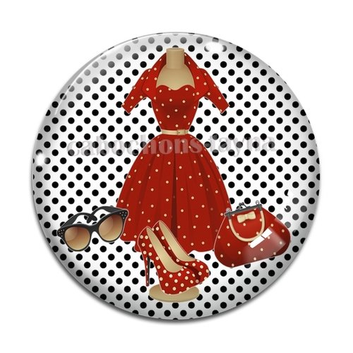 Cabochon robe, cabochon résine - ou verre rond différente taille