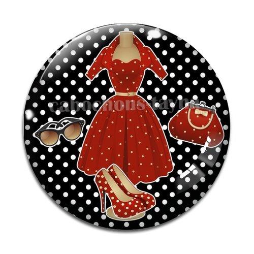 Cabochon robe, cabochon résine - ou verre rond différente taille