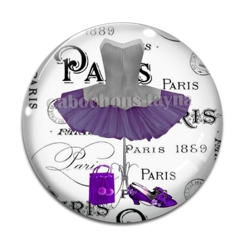Cabochon robe, cabochon résine - ou verre rond différente taille