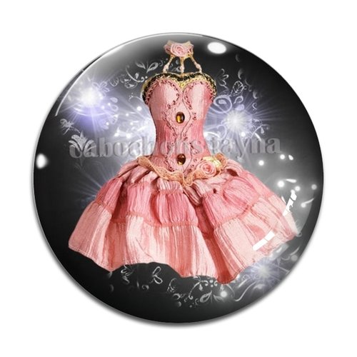 Cabochon robe, cabochon résine - ou verre rond différente taille