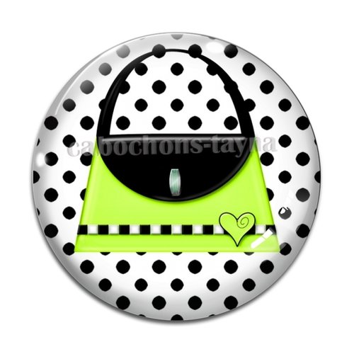 Cabochon sac, cabochon résine - ou verre rond différente taille