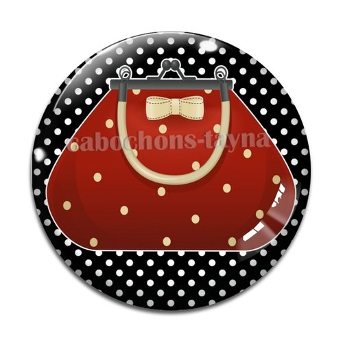 Cabochon sac, cabochon résine - ou verre rond différente taille