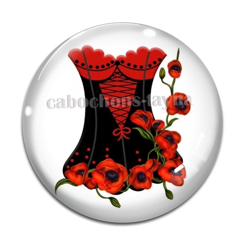 Cabochon corsé cabochon résine - ou verre rond différente taille