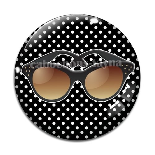 Cabochon lunette, cabochon résine - ou verre rond différente taille