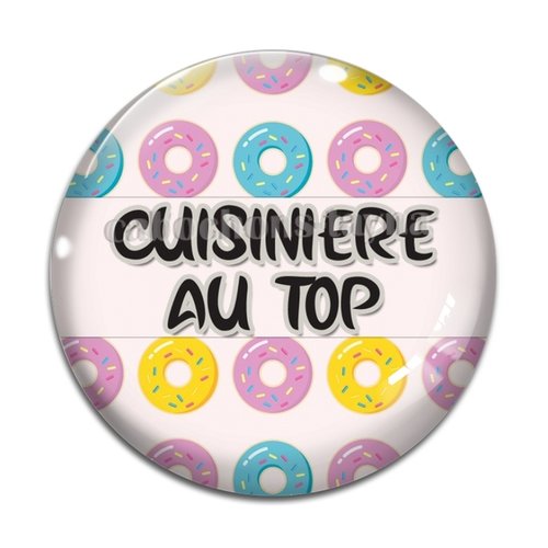 Cabochon cuisinière, cabochon résine - ou verre rond différente taille