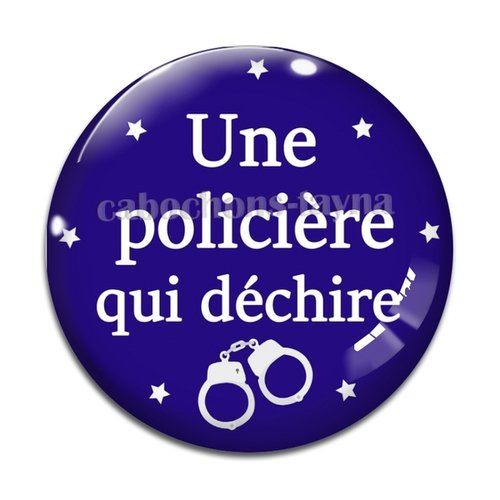 Cabochon policière, cabochon résine - ou verre rond différente taille