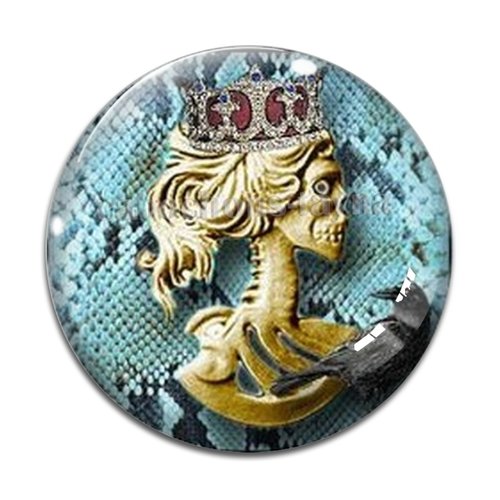 Cabochon femme  squelette gothique, cabochon résine - ou verre rond différente taille