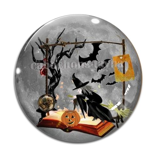 Cabochon halloween, cabochon résine - ou verre rond différente taille