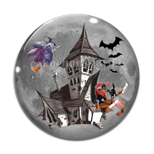 Cabochon halloween, cabochon résine - ou verre rond différente taille