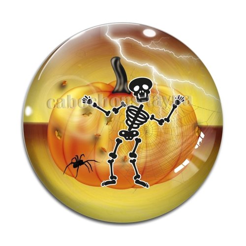Cabochon halloween, cabochon résine - ou verre rond différente taille