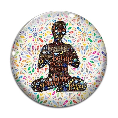 Cabochon méditation, cabochon résine bouddhisme - ou verre rond différente taille