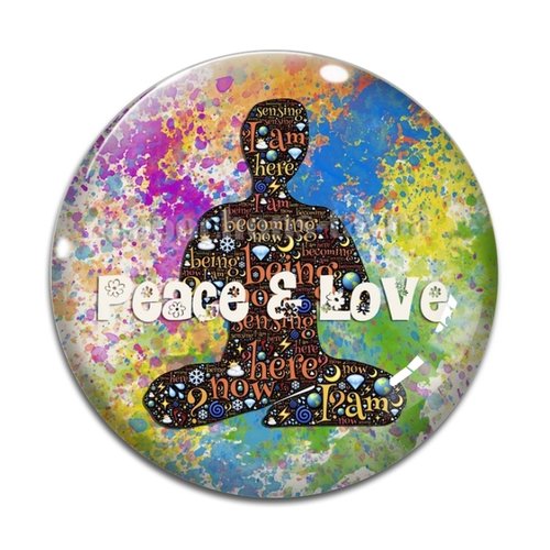 Cabochon méditation, cabochon résine bouddhisme - ou verre rond différente taille