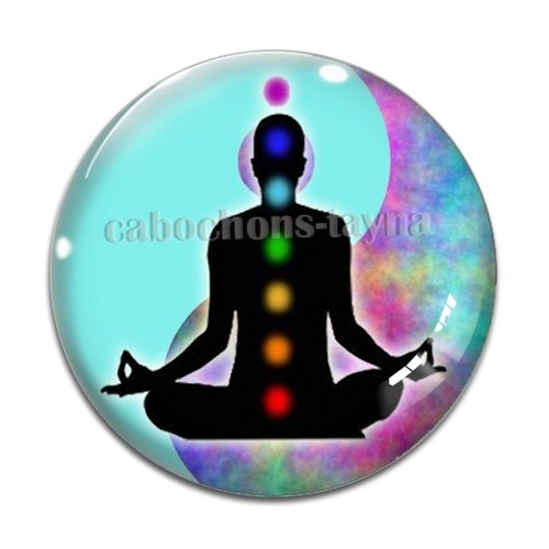 Cabochon méditation, cabochon résine bouddhisme - ou verre rond différente taille