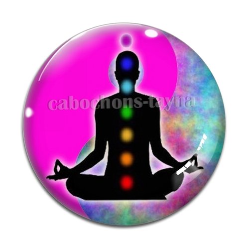 Cabochon méditation, cabochon résine bouddhisme - ou verre rond différente taille