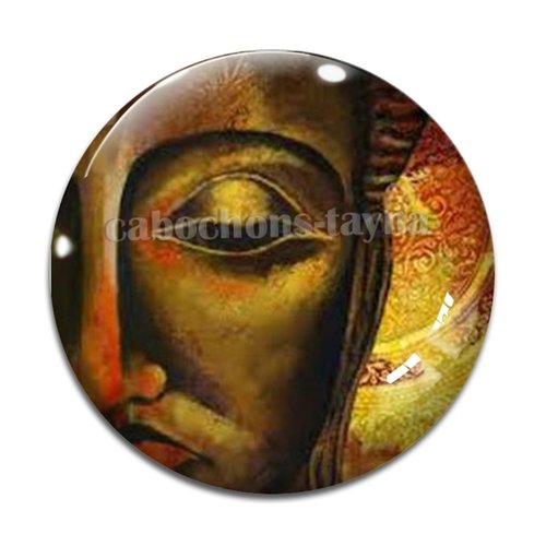 Cabochon méditation, cabochon résine bouddhisme - ou verre rond différente taille