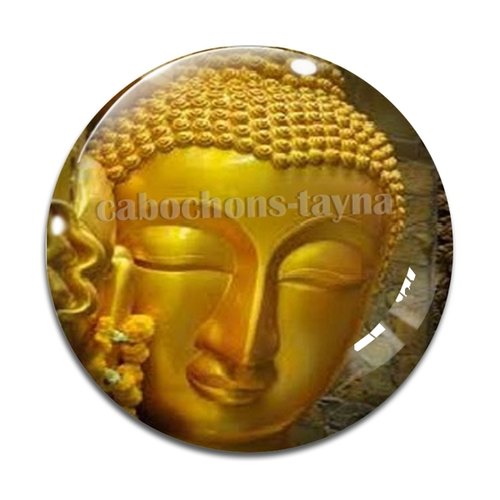 Cabochon méditation, cabochon résine bouddhisme - ou verre rond différente taille