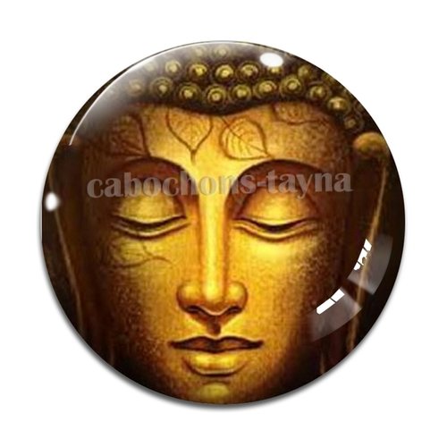 Cabochon méditation, cabochon résine bouddhisme - ou verre rond différente taille