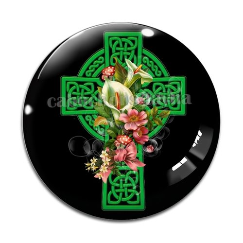 Cabochon croix résine - ou verre rond différente taille