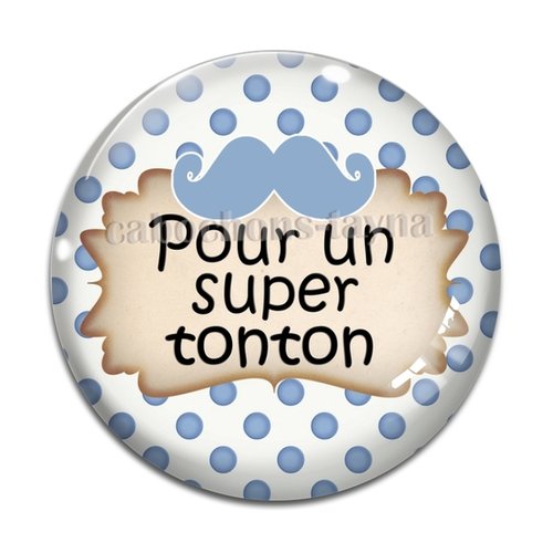 Cabochon super tonton, cabochon résine, verre rond différente taille
