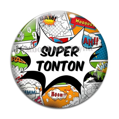 Cabochon super tonton, cabochon résine, verre rond différente taille