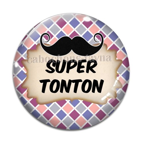 Cabochon super tonton, cabochon résine, verre rond différente taille