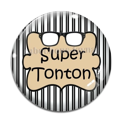 Cabochon super tonton, cabochon résine, verre rond différente taille