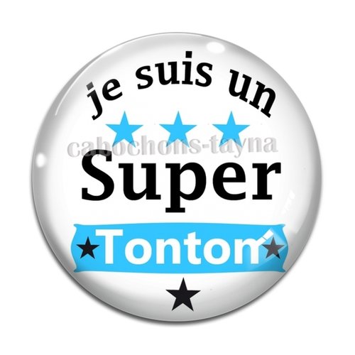 Cabochon super tonton, cabochon résine, verre rond différente taille