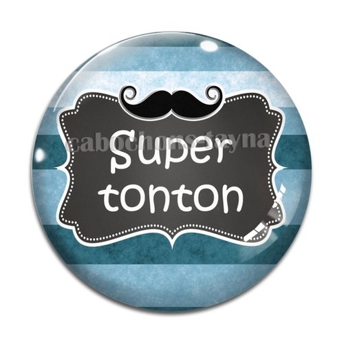 Cabochon super tonton, cabochon résine, verre rond différente taille